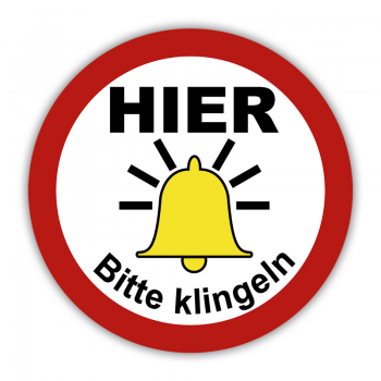 Aufkleber Klingel Symbol